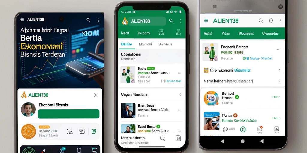 Tampilan aplikasi ALIEN138 yang informatif dan mudah dinavigasi.