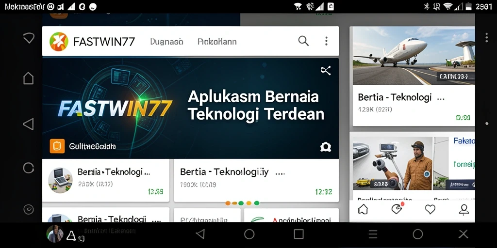Tampilan antarmuka aplikasi FASTWIN77 yang informatif dan modern.