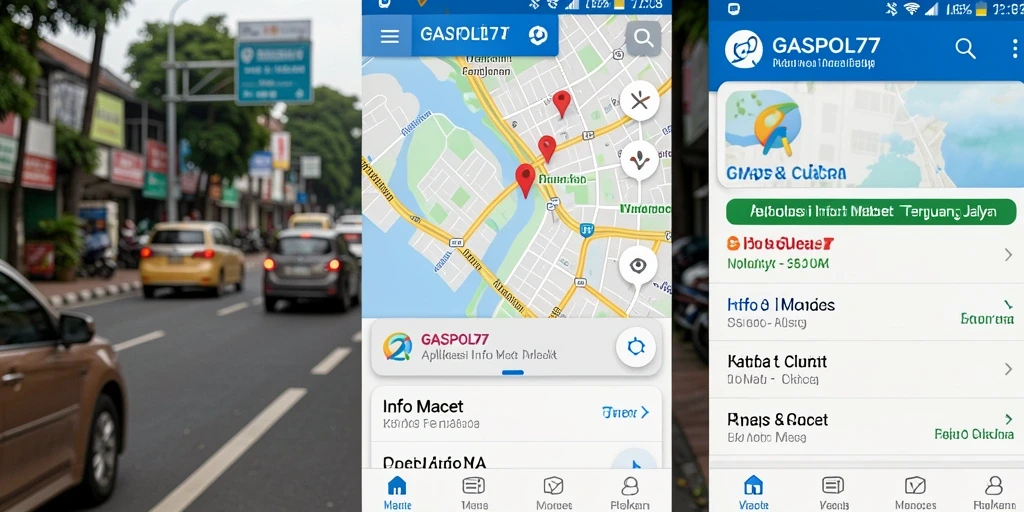Tampilan antarmuka aplikasi GASPOL77 dengan fitur Info Macet.