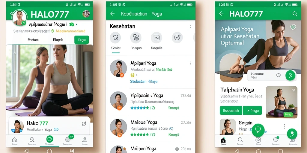 Antarmuka HALO777 yang menarik saat pengguna berlatih yoga.
