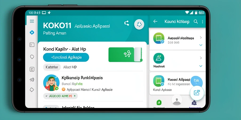 Tampilan antarmuka KOKO11 yang sederhana namun efektif untuk mengunci aplikasi.